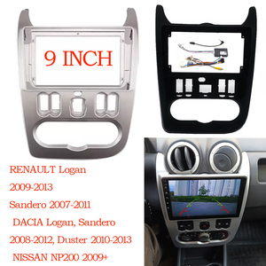Fascia autoradio per RENAULT Logan Sandero <span class=keywords><strong>DACIA</strong></span> <span class=keywords><strong>Duster</strong></span> Double din Radio Fascia Frame Adapter CD Panel Dash Trim Bezel - Product Image 2