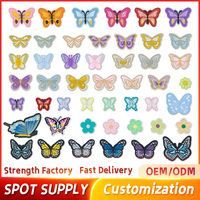 Patch brodé personnalisé en tissu à sequins avec nœud, faible quantité minimale de commande, conception gratuite et production d'échantillons