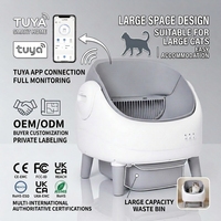 Kotak Pasir Kucing Otomatis Pembersih Diri untuk Banyak Kucing dengan Perlindungan Keamanan Terintegrasi Desain Terbuka Toilet Kucing Pintar