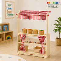 COMPANY Meubles Montessori modernes en bois pour la maternelle, comptoir de jeu de rôle pour la garderie