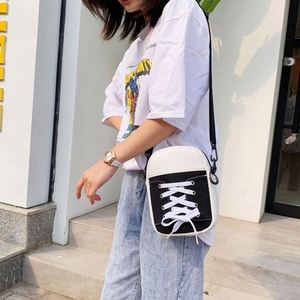 Sac bandoulière sport vintage en toile tendance avec fermeture éclair pour homme et femme, sac messager unisexe jeune et stylé à motif uni - Product Image 2