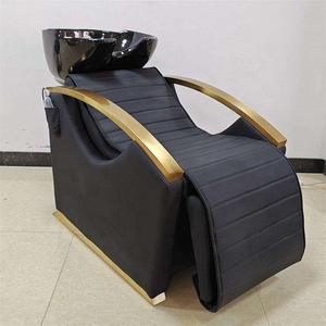 Fauteuil de lavage électrique moderne de luxe avec cuvette en cuir synthétique pour salon de coiffure, institut de beauté et salle de bain - Product Image 6