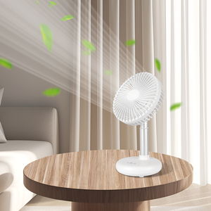 2024 sinh viên mới ký túc xá có thể thu vào tự động lắc đầu quạt máy tính để bàn sạc USB phòng ngủ di động có thể điều chỉnh góc quạt - Product Image 4