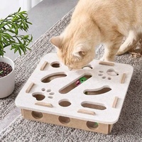 Jouet pour chat en feutre amovible, labyrinthe, cloche, balle