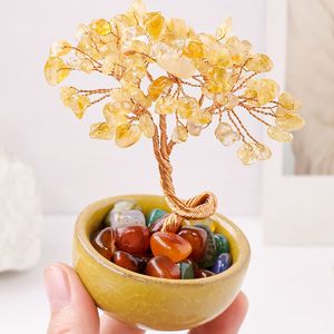 Arbre de vie en cristal de citrine et d'agate naturelle pour la richesse, la prospérité, la décoration de la maison, du bureau, le <span class=keywords><strong>Feng</strong></span> <span class=keywords><strong>Shui</strong></span> et l'idée de cadeau d'énergie positive - Product Image 2