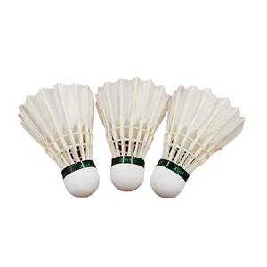 Volant de badminton hybride en fibre de coq 3-en-1, durable, en plumes de canard naturelles, outil d'entraînement de badminton - Product Image 1