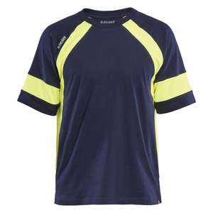 BLAKLADER - 3523103088335XL Camiseta con Hi-Vis Azul marino/Amarillo Hi-vis-EAN 7330509916681 ROPA DE TRABAJO DE LA HI-VIS - Product Image 1