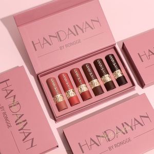 Rouge à lèvres mat Handaiyan Light Mist, coffret cadeau de 6 pièces, <span class=keywords><strong>maquillage</strong></span>, achats <span class=keywords><strong>en</strong></span> <span class=keywords><strong>ligne</strong></span> <span class=keywords><strong>en</strong></span> Chine - Product Image 1