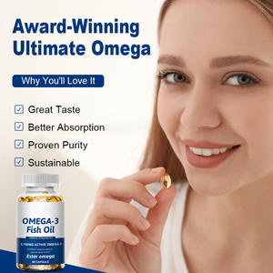 Gélules d'<span class=keywords><strong>huile</strong></span> de poisson végétalienne OEM haute puissance Oméga 3 1000mg Marque privée Capsules de haute mer Santé cardiaque Certifié GMP Vrac 120 - Product Image 2