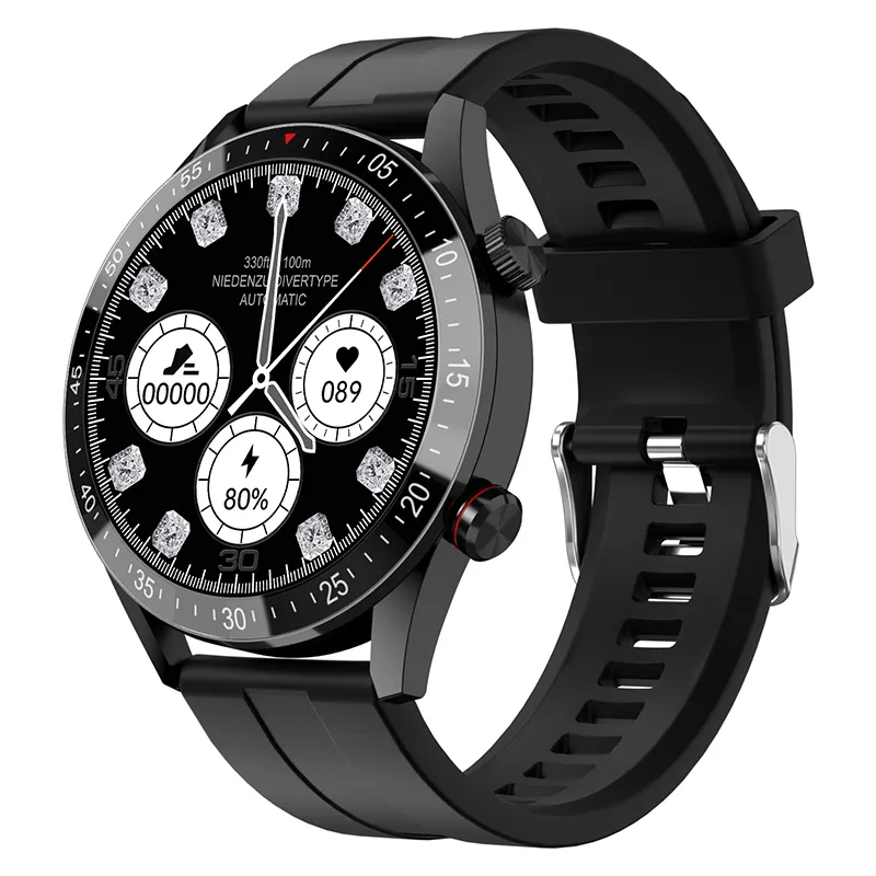 Nuovo arrivo in lega di zinco Cnc custodia Wireless Smart digitale sport Watch supporto Nfc Ip68 impermeabile e 16 lingue