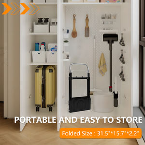 Diable pliable avec roues Capacité de 220 lb Chariot utilitaire portable avec poignée réglable Chariot pliable pour le déplacement - Product Image 5