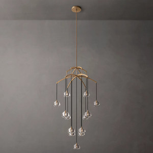 48" Big Modern Round Crystal Glass Chandelier Large Villa Living Room Italian Designer High-end Luxury Brass Crystal Chandelier - Product Image 3