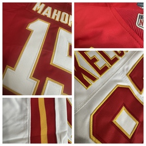 Maillot de football américain brodé pour joueur, lettres et numéros vintage, vêtements d'équipe, vente en gros - Product Image 4