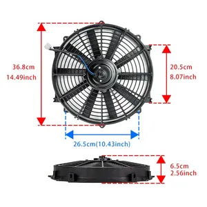 Ventilador Elétrico Universal de 14 Polegadas <span class=keywords><strong>12V</strong></span> OLIVER para Carros Clássicos, Muscle Cars e Caminhões - Atualização do Sistema de Arrefecimento Automotivo - Product Image 5