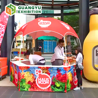 Tente de kiosque alimentaire personnalisée avec logo de marque, 10x10 pieds, tente extérieure hexagonale, gazebo promotionnel avec comptoir