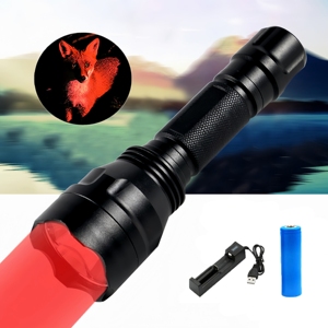 Tốt Nhất Ngoài Trời Săn Bắn <span class=keywords><strong>Torch</strong></span> Ánh Sáng C8 Dài Phạm Vi Màu Đỏ Màu Xanh Lá Cây LED Đèn Pin Chiến Thuật Với Mạnh Mẽ Có Thể Sạc Lại 18650 Pin Lithium - Product Image 1