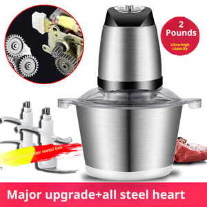 <span class=keywords><strong>Hachoir</strong></span> à viande électrique multifonctionnel pour la maison, l'hôtel, le commerce et la voiture, 2L, 300W, acier inoxydable 304, double vitesse, faible bruit, A++ - Product Image 6