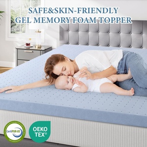 3-inch công ty nệm Topper với bộ nhớ bọt gel-truyền làm mát PVC giường Topper cho đau lưng cứu trợ cho ngủ - Product Image 5