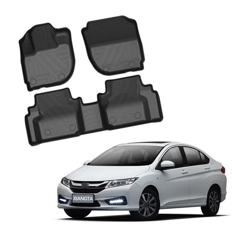 High Quality TPE Material Front Rear Car Mats for Honda CITY Tpe Car Mats Car Accessories Floor Mat