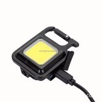 Grosir lampu senter Mini isi ulang daya gantungan kunci Cob 800lumen portabel dengan 3 mode cahaya untuk berkemah pengisian daya USB