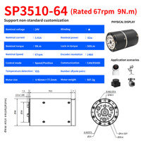 Motor de engranaje de reducción planetaria de CC sin escobillas de 24V de alto par, Servomotor de potencia de 82W para Robot cuadrúpedo e instrumentos cosméticos