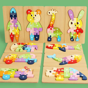 Tùy chỉnh Montessori bằng gỗ 3D ghép hình câu đố Cube phim hoạt hình DIY giáo dục học tập thần tài Hội Đồng Quản trị trò chơi đồ chơi cho trẻ em trai cô gái - Product Image 3