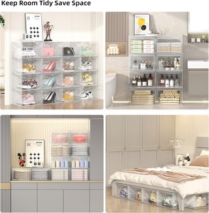 Hot New PP + ABS Foldable Shoe Storage Box with Detachable Design for Shoes and Clothing - Product Image 4