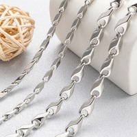 Collier chaîne torsadée en acier inoxydable unisexe 55 cm, bijoux de mode, colliers polis, bijoux personnalisés, vente en gros