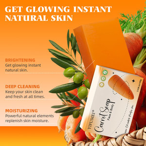 Bán buôn tự nhiên Vitamin E chất chống oxy hóa sáng mịn cơ thể trẻ hóa làm trắng da handmade cà rốt xà phòng cho khuôn mặt - Product Image 2