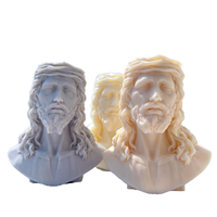Moule en silicone AOHUA pour statue de Jésus écologique, sculpture de buste unique, moule à bougie en cire de soja, mythologie grecque, pour la maison, en stock