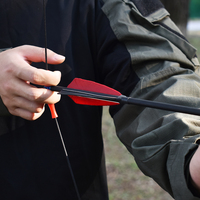 Flèches en carbone PIAOYU de 80 cm pour adultes, avec plumes réelles amovibles, pour arc classique et arc à poulies, entraînement de tir sur cible en extérieur