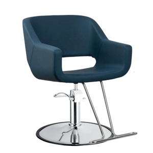 Sillón de Peluquería Marrón para Mujer, Silla de Estilismo Moderna con Base Redonda para Corte de Cabello - Product Image 3