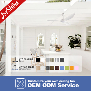 พัดลมเพดาน LED 1stshine แรงลมสูง ขนาด 52 นิ้ว ใบพัดพลาสติก สีขาว พร้อมระบบควบคุมอัจฉริยะ - Product Image 4