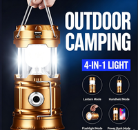Lanterne de camping solaire avec port de charge USB, lampe suspendue étanche pour l'extérieur, idéale pour la randonnée, les marchés nocturnes et la rue