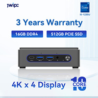 Ordinateur JWIPC Compact Intel 12e Gen Core i7 i5 i3 CPU 8 go 16 go 32 go 64 go 512 go 1 to SSD SFF