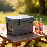 Glacière rigide 45QT avec poignée, empilable, isotherme, pour la pêche, le bateau, le camping, les voyages, la plage et les commandes en gros à l'exportation