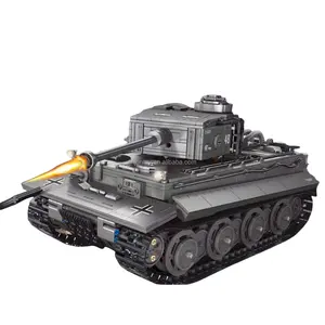 T4016 टाइगर टैंक रिमोट कंट्रोल छोटे कण असेंबलिंग बिल्डिंग ब्लॉक खिलौना पहेली DIY मॉडल