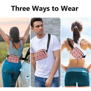 Bolso Bandolera de Nylon para Mujer Aloha, con Estampado de Hibisco, Logotipo Personalizado, Impermeable, Riñonera Deportiva para Correr, Viajes y Deportes - Product Image 5
