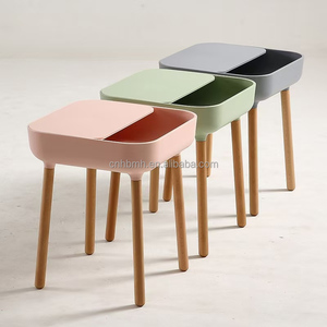 Chêne <span class=keywords><strong>prix</strong></span> d'usine gain de place café nordique jaune canapé d'appoint table avec rangement pour salon - Product Image 1
