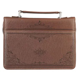 ปกพระคัมภีร์สำ<span class=keywords><strong>ห</strong></span>รับผู้ชายหนังเทียมสีน้ำตาลคลาสสิกของ<span class=keywords><strong>ผู้ชาย</strong></span>ปกพระคัมภีร์ที่มีซิปปิดความปลอดภัยที่ทนทานคัมภีร์กรณี - Product Image 2