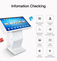 Kiosque d'affichage numérique interactif horizontal tout-en-un de 55 pouces avec CMS basé sur le cloud, écran tactile sur pied pour utilisation dans les ascenseurs