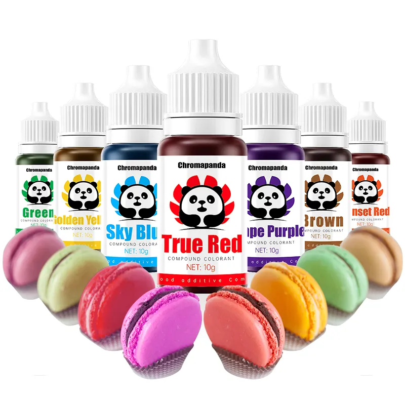 Chromapanda Hotselling 28 Colours Food Coloring Liquid Gel Colors Set Edible Pigment for Cake Tools Beverage