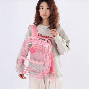 Teenagers Transparent PVC <b>Backpacks</b> Waterproof Clear <b>Students</b> Bag Large Capacity PVC School <b>Backpack</b> - Product Image 5