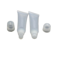 Tube cosmétique Tube de baume à lèvres souple en plastique Emballage cosmétique Squeeze PE biodégradable personnalisé pour brillant à lèvres/rouge à lèvres 5g 10g