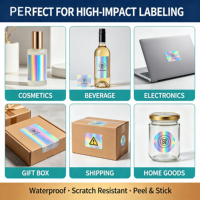 Papier autocollant holographique imprimable imperméable Topa, séchage rapide, jet d'encre, laser, vinyle arc-en-ciel, promotion, cadeau, artisanat