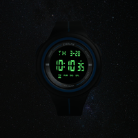 Jam Tangan Digital Outdoor Multifungsi Kronograf Alarm Tahan Air Fashion Sport Kustom DIRAY Layar Besar