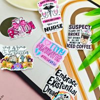 Vente en gros de citations Sana Résine Planaire Acrylique Flatback Charme Plastique Médical Acrylique Patch Infirmière Badge Bobine pour Porte-Badge de Carte