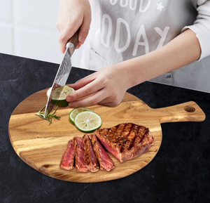 Tabla <span class=keywords><strong>de</strong></span> Cortar <span class=keywords><strong>de</strong></span> Madera Natural al por Mayor, Tabla Multifuncional para Servir <span class=keywords><strong>Pizza</strong></span>, Tabla <span class=keywords><strong>de</strong></span> Madera Maciza para Preparar Alimentos en <span class=keywords><strong>la</strong></span> Cocina - Product Image 5