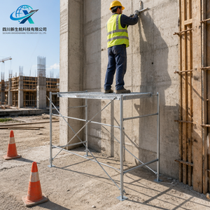 Ponteggio a telaio per edilizia OEM, tipo scala, in acciaio Q235, con passerelle e tavole in acciaio per materiali da costruzione - Product Image 4