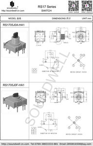 Interrupteur rotatif RS1705, interrupteur à 5 positions, 17 mm - Product Image 2